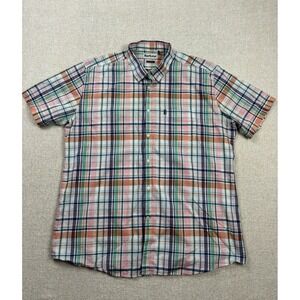 Barbour Mens Short Sleeve Button Up Dress Shirt Size 3XL Striped